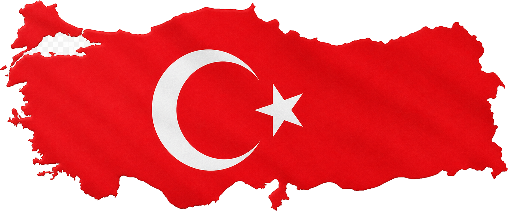 Türk bayrağı ile Türkiye haritası